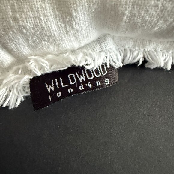 I Sleep Around Camper Throw Pillow By Wildwood Landing Removable Cover Fringe - Picture 5 of 5